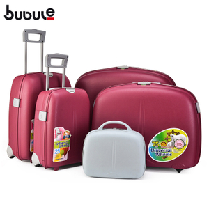 BUBULE DL507 5 PCS OEM PP Spinner Trolley Luggage Set Wheeled Suitcase