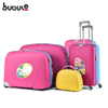 BUBULE GL501 OEM PP 5 pcs Cheap Spinner Trolley Luggage Set Wheeled Suitcase