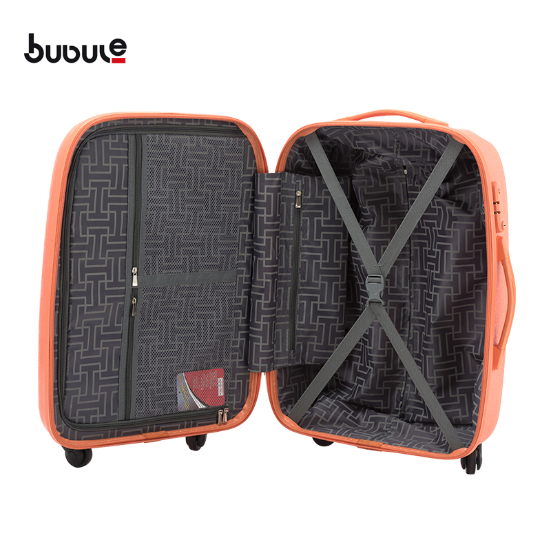 BUBULE PPL04 3PCS PP OEM Designer Spinner Zipper Luggage Sets Fashionable Rolling Trolley Suitcase